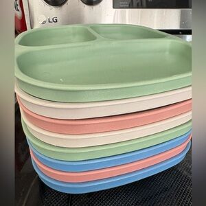 Replay unbreakable divided dishes. Square. Colors. Set of 8